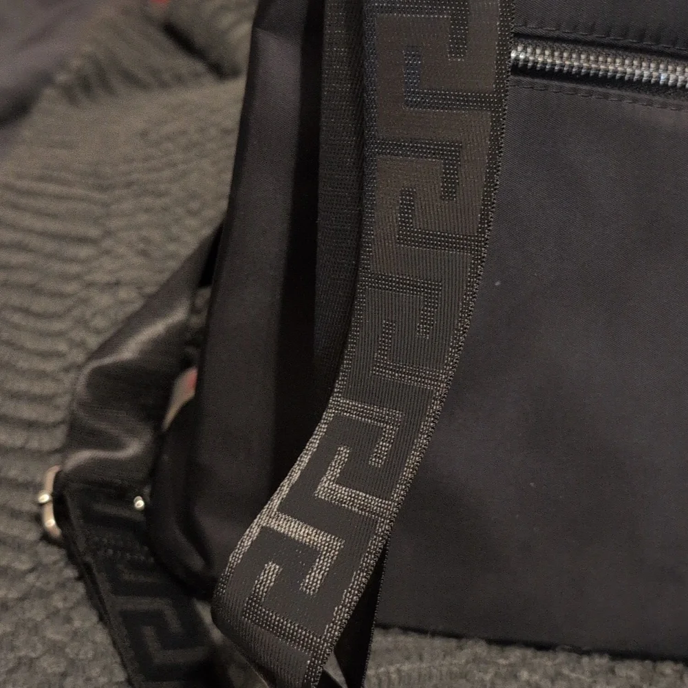Authentic Versace Black Messenger Unisex‎ Bag - Made In Italy
